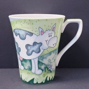Saint James 1363 Cow Handbook 10 oz. Fine China Coffee Mug Cup